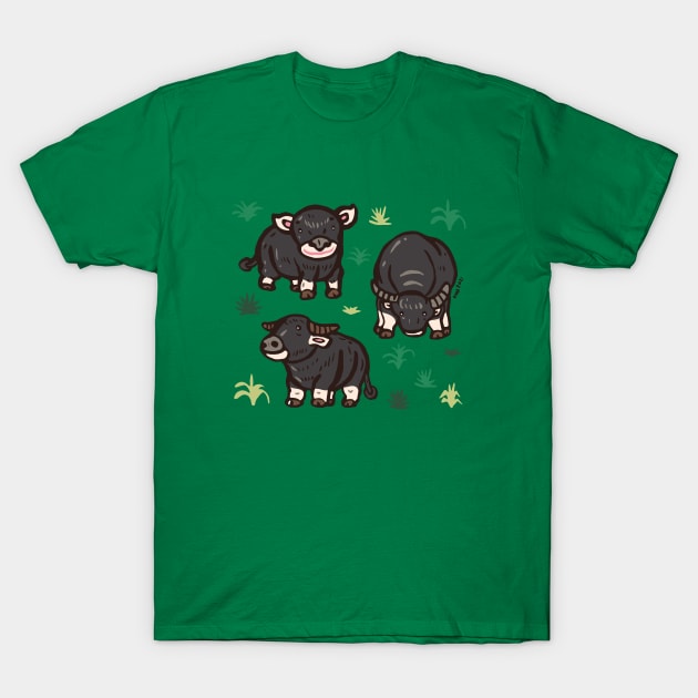 Baby water buffalos T-Shirt by nokhookdesign